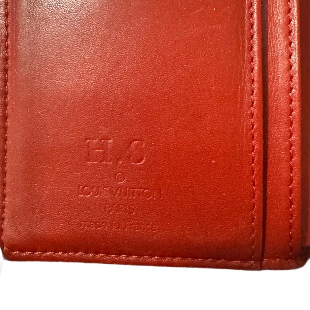 Louis Vuitton Red Vernis Kisslock Wallet With Louis Vuitton Dustbag
